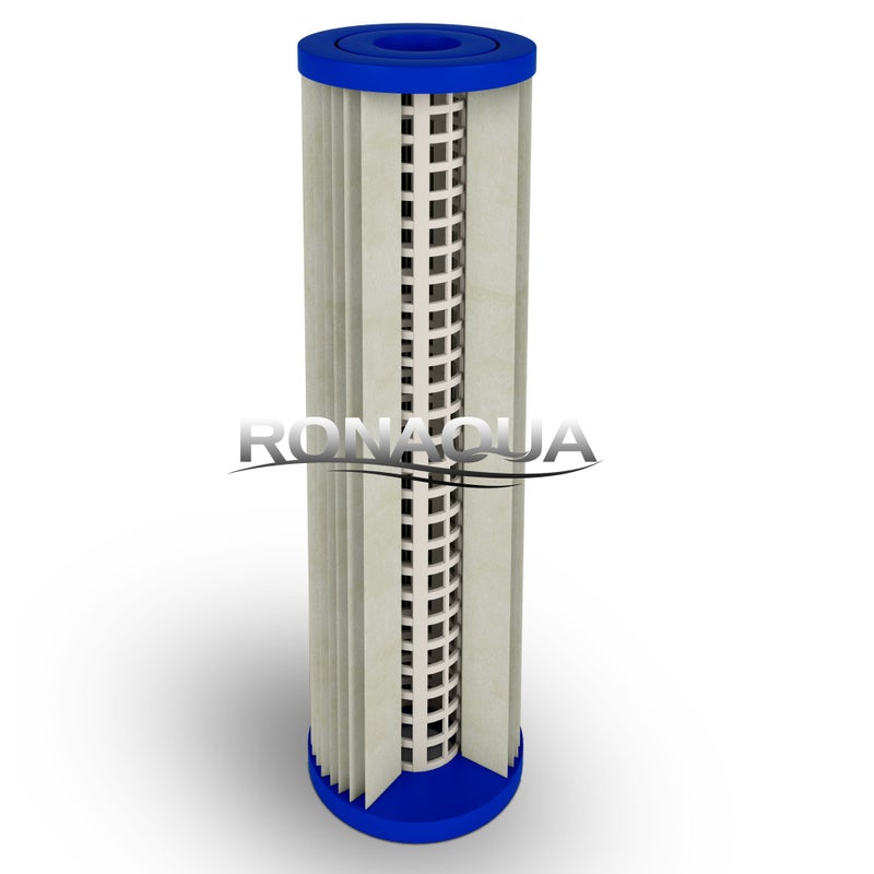 Ronaqua Pleated Sediment Water Filter Cartridge 9.87â€x 2.5â€ Amplified Surface Area, Removes Sand, Dirt, Rust, Extended Filter Life WELL-MATCHED with WHKF-WHPL, 801-50, WB-50W, WFPFC3002, SPC-25-1050 (6 Pack) - Image 4